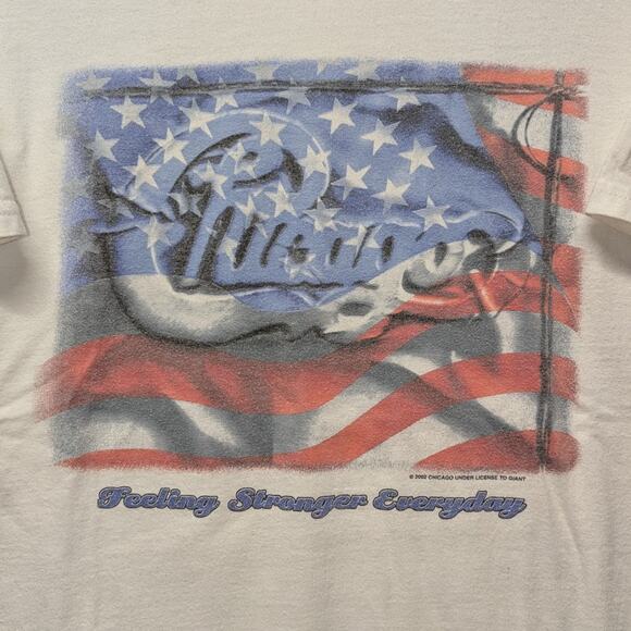 2002 Chicago USA Flag Band T shirt - Picture 3 of 6
